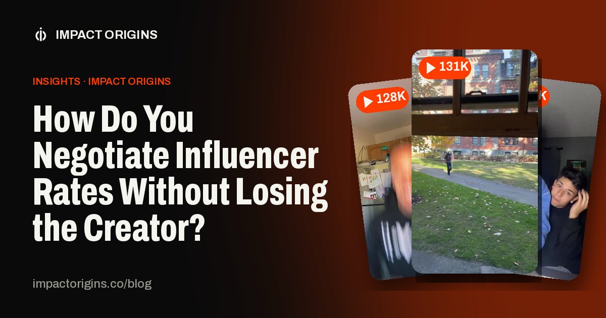 How Do You Negotiate Influencer Rates Without Losing the Creator?