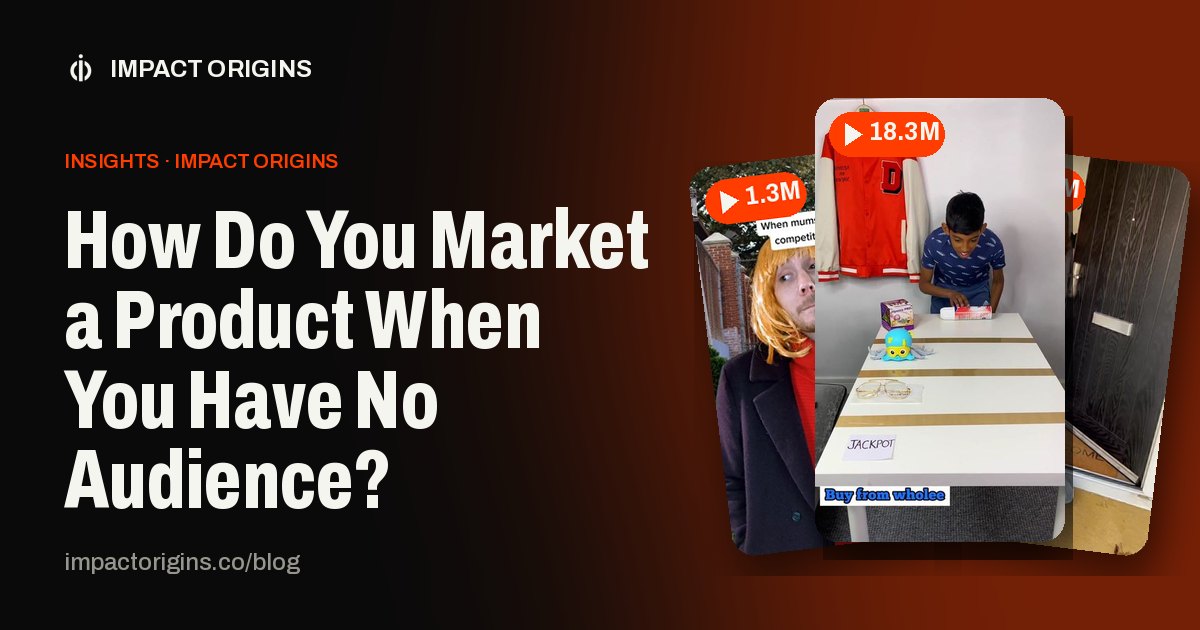 How Do You Market a Product When You Have No Audience?