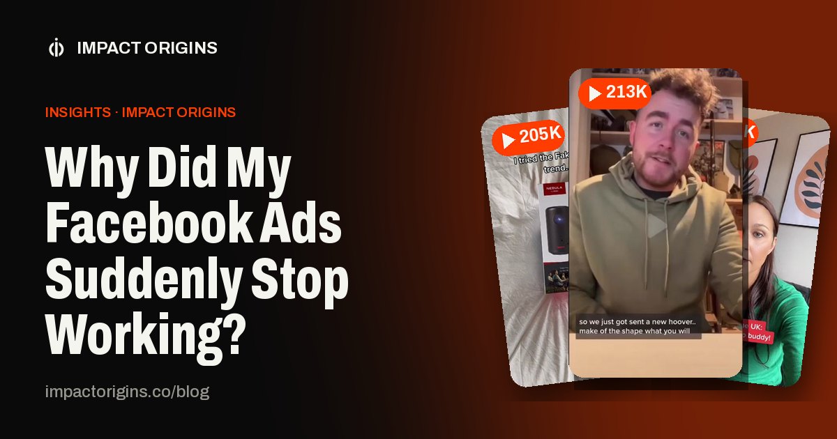 Why Did My Facebook Ads Suddenly Stop Working?